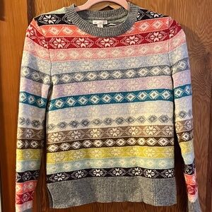 Gap colorful fair isle striped sweater